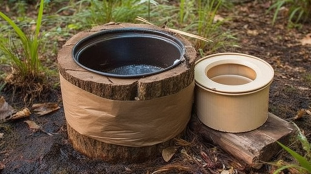 Featured image showing how to make a camping toilet